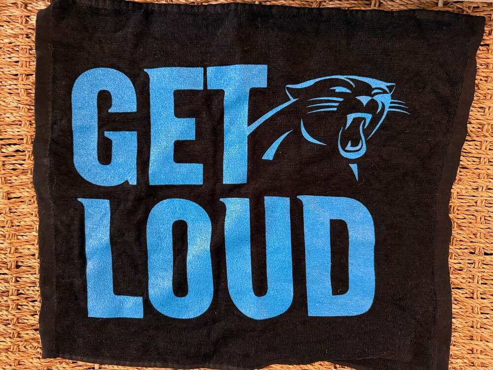 Carolina Panthers 17x15 loud towel